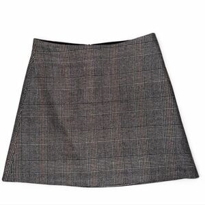 Aritzia Wilfred black & grey plaid mini a-line skirt - SIZE 8